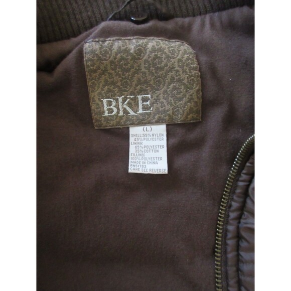 BKE Puffer Vest Womens Lg. Full Zip Embroidered Pockets - Picture 3 of 3